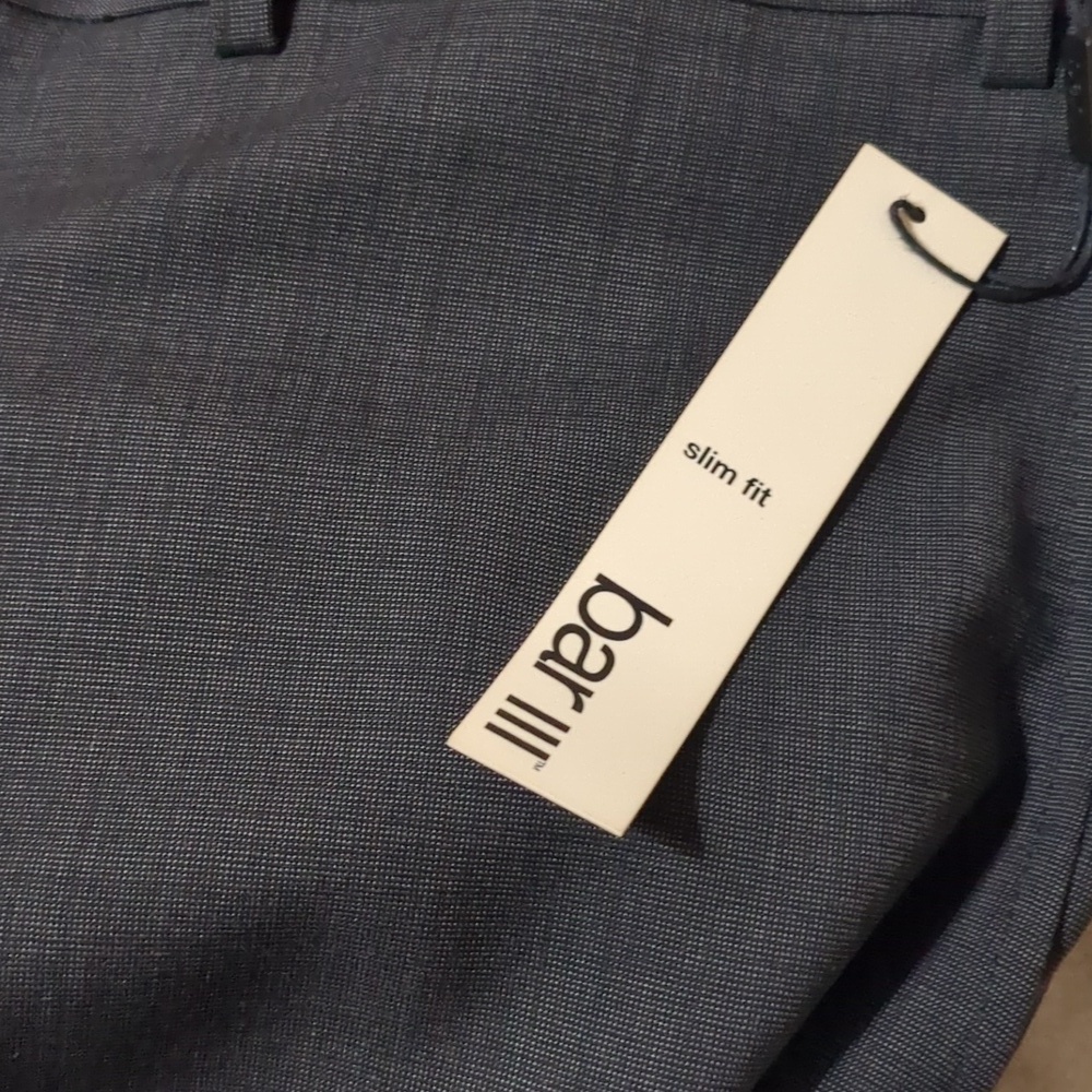 Bar III Slim Fit  Charcoal Wool Dress Pants NWT 38W 32L - Picture 10 of 15